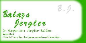 balazs jergler business card